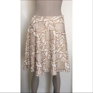 Moon Bronze Geometric Print Skirt
